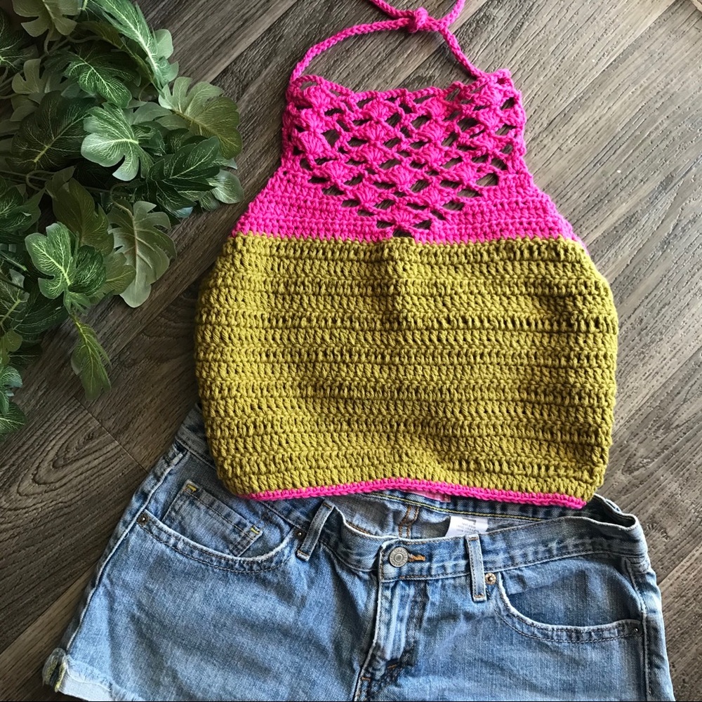 Handmade Crochet Halter Top